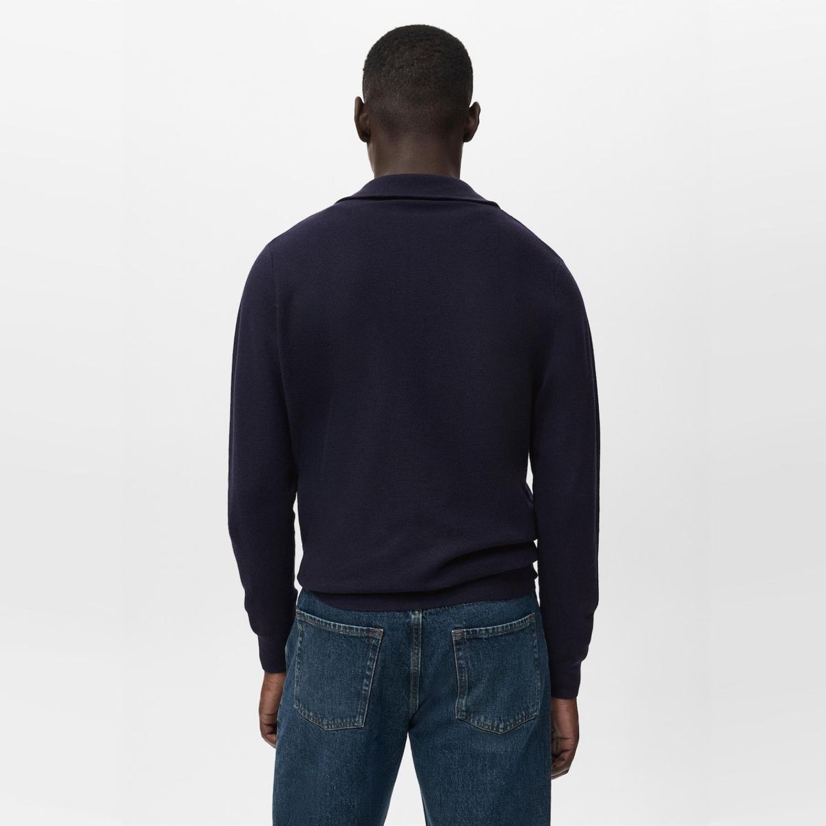 MANGO MAN - Sweater Microestructura Cuello Cierre Hombre Mango Man