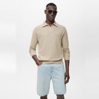 Sweater Microestructura Cuello Cremallera Hombre