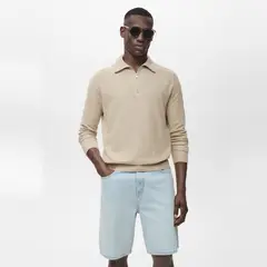 MANGO MAN - Sweater Microestructura Cuello Cremallera Hombre