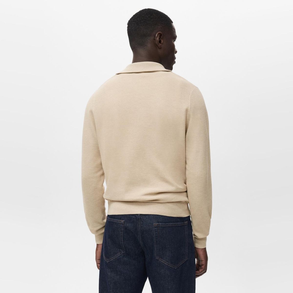 MANGO MAN - Sweater Microestructura Cuello Cremallera Hombre Mango Man