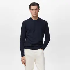 MANGO MAN - Sweater Punto Algodón Microestructura Hombre