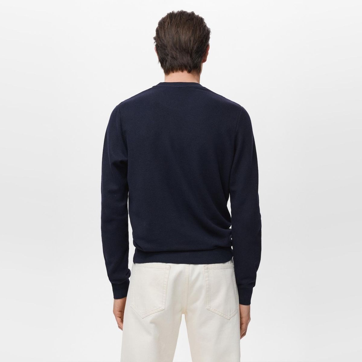 MANGO MAN - Sweater Punto Algodón Microestructura Hombre Mango Man