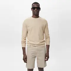 MANGO MAN - Sweater Punto Algodón Microestructura Hombre