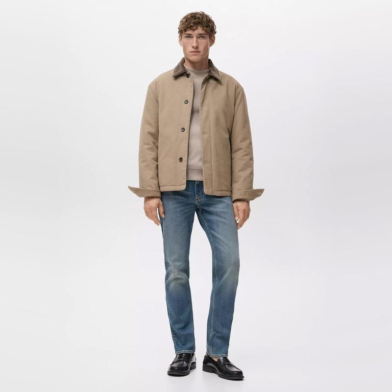 Jeans Jan Slim Fit Lavado Medio Desgastado Hombre