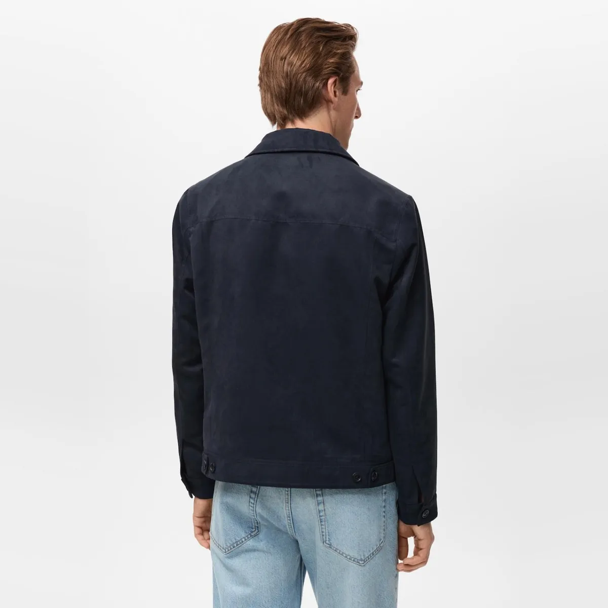 MANGO MAN - Chaqueta Biker Efecto Piel Hombre Mango Man