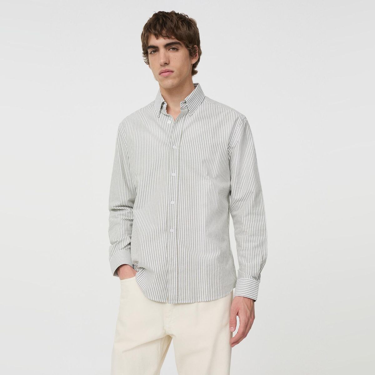 MANGO MAN - Camisa 100% Algodón Rayas Kodak Hombre Mango Man