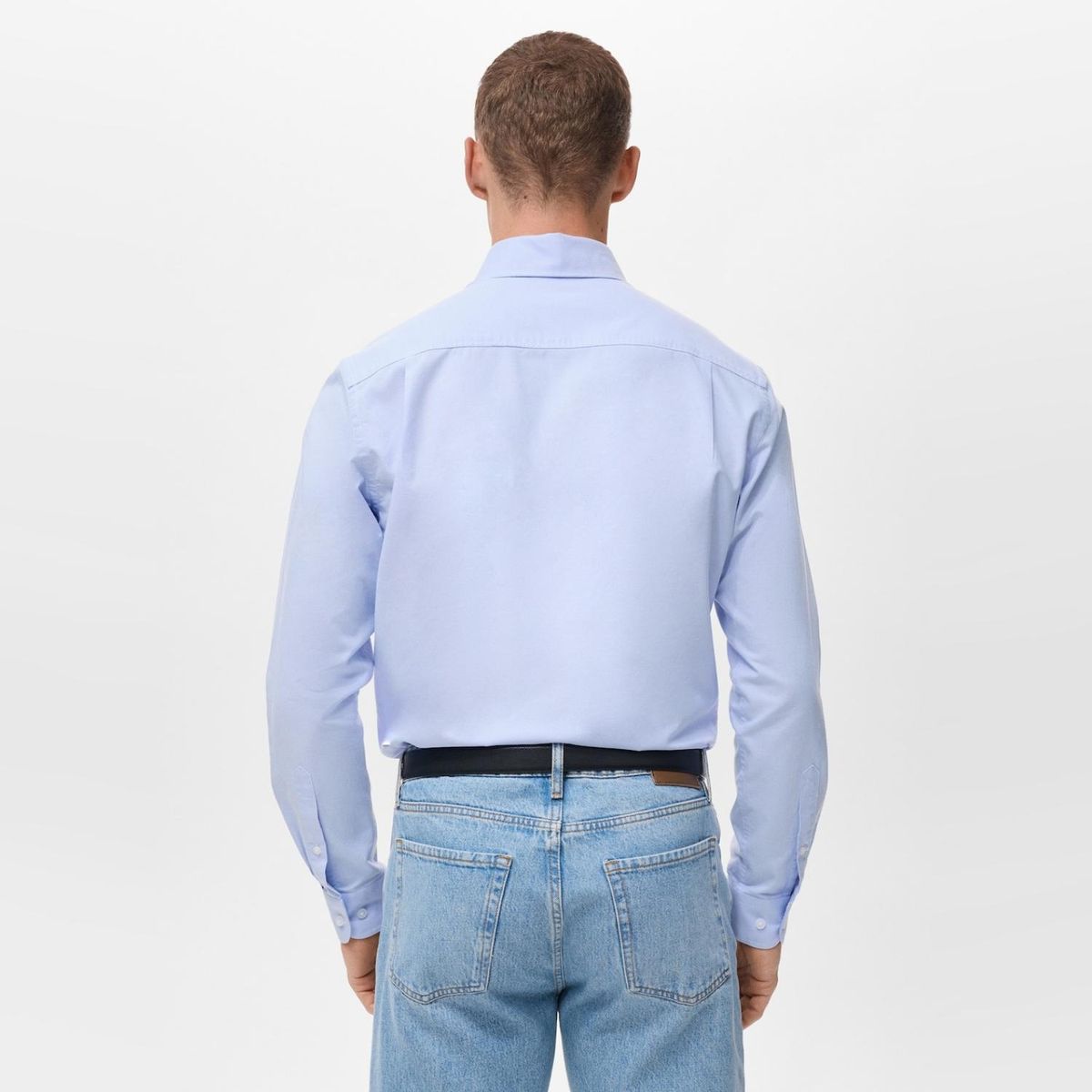 MANGO MAN - Camisa 100% Algodón Oxford Hombre Mango Man