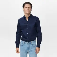 MANGO MAN - Camisa 100% Algodón Oxford Hombre