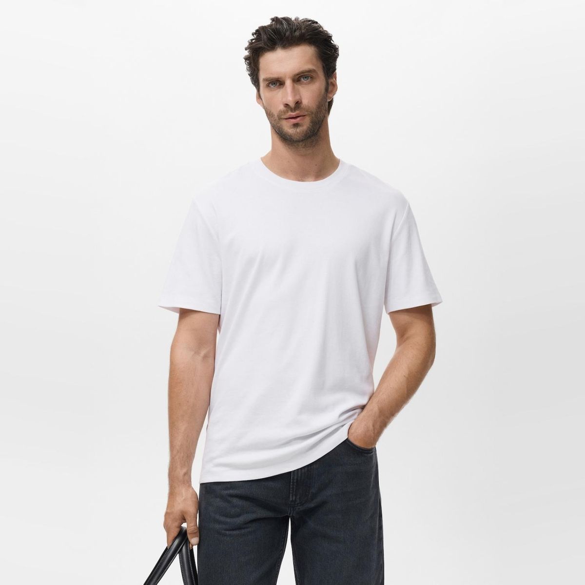 MANGO MAN - Polera Medium Weight Regular Fit Hombre Mango Man