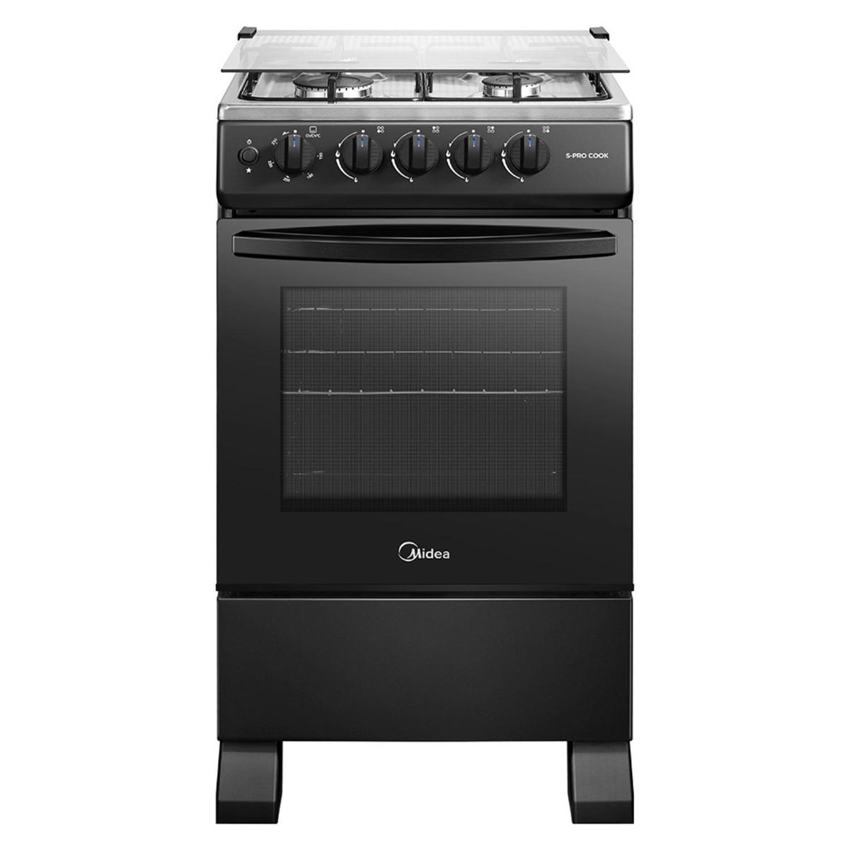 MIDEA - Cocina 4 Quemadores Horno de 62L Gas Licuado Mfo-Mg20 Midea