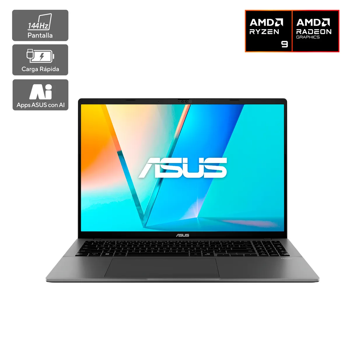 ASUS - Notebook Asus Vivobook S16 AMD Ryzen 9 16GB RAM 512GB SSD 16” WUXGA 144Hz