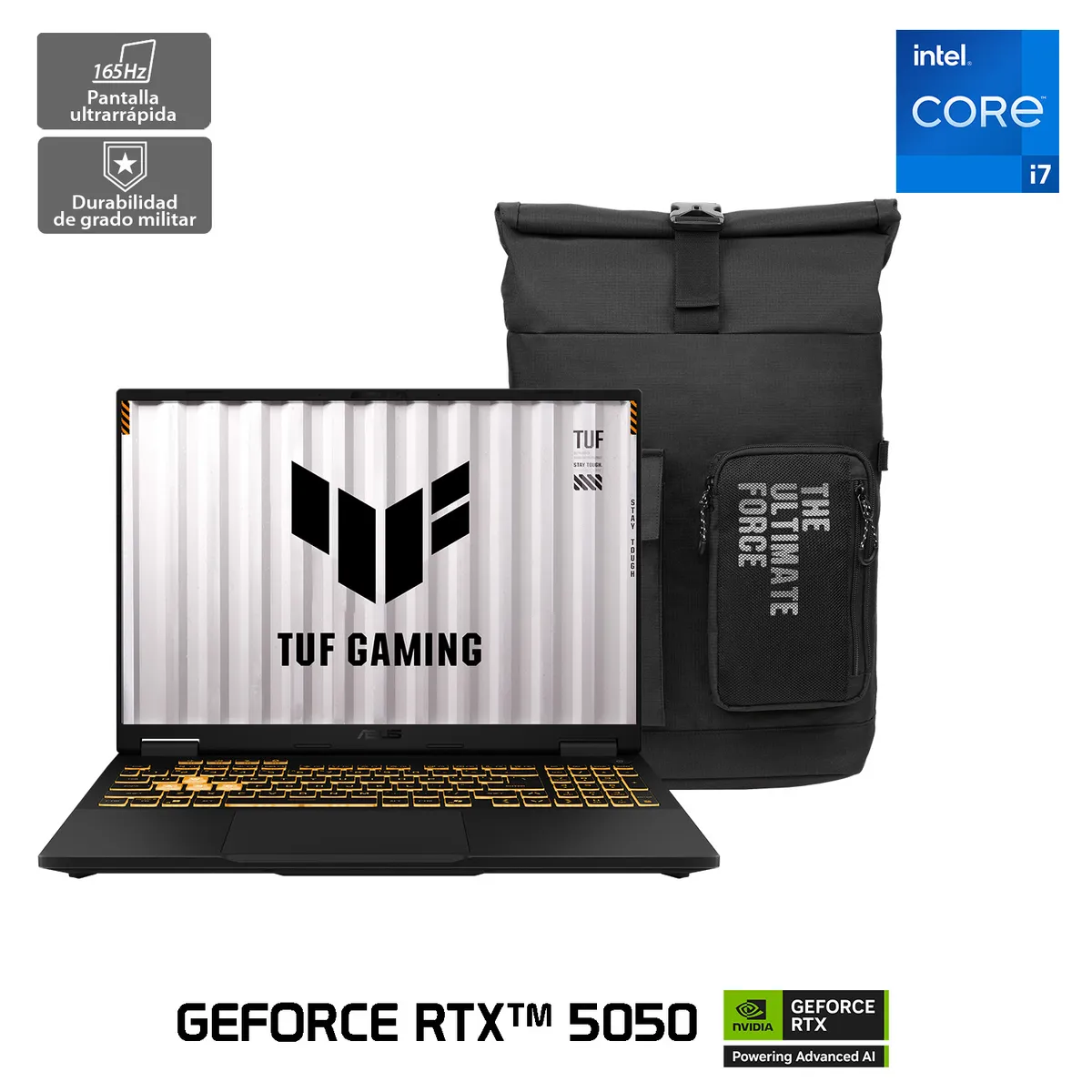 ASUS - Notebook Gamer Asus TUF Gaming F16 FX608 Intel Core i7 NVIDIA GeForce RTX 5050 16GB RAM 512GB SSD 16” 2.5K 165Hz