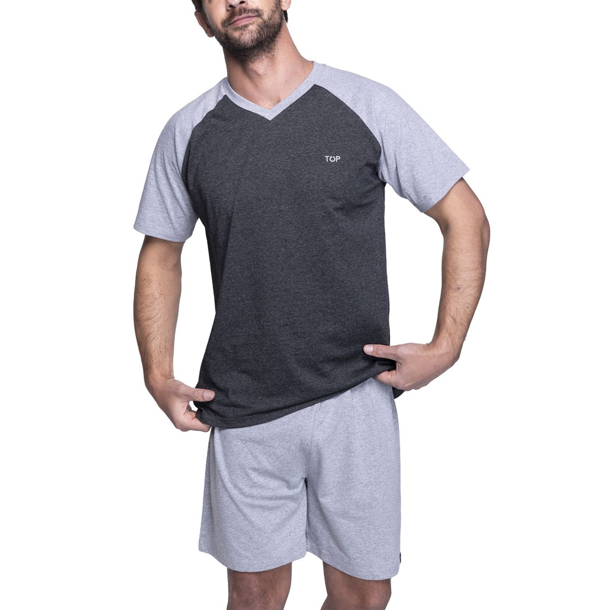 TOP - Pijama Corto Algodón Hombre Top
