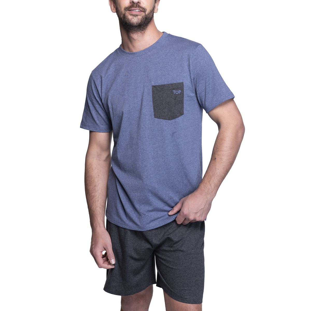 TOP - Pijama Corto Algodón Hombre Top