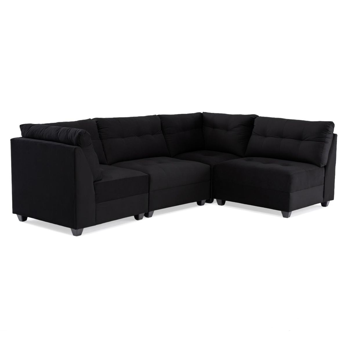 DECO CLASS - Sofá Seccional Sicilia Velvet Café Deco Class