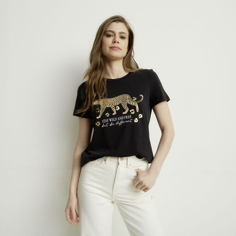 VERO MODA - Polera Estampada 100% Algodón Mujer Vero Moda