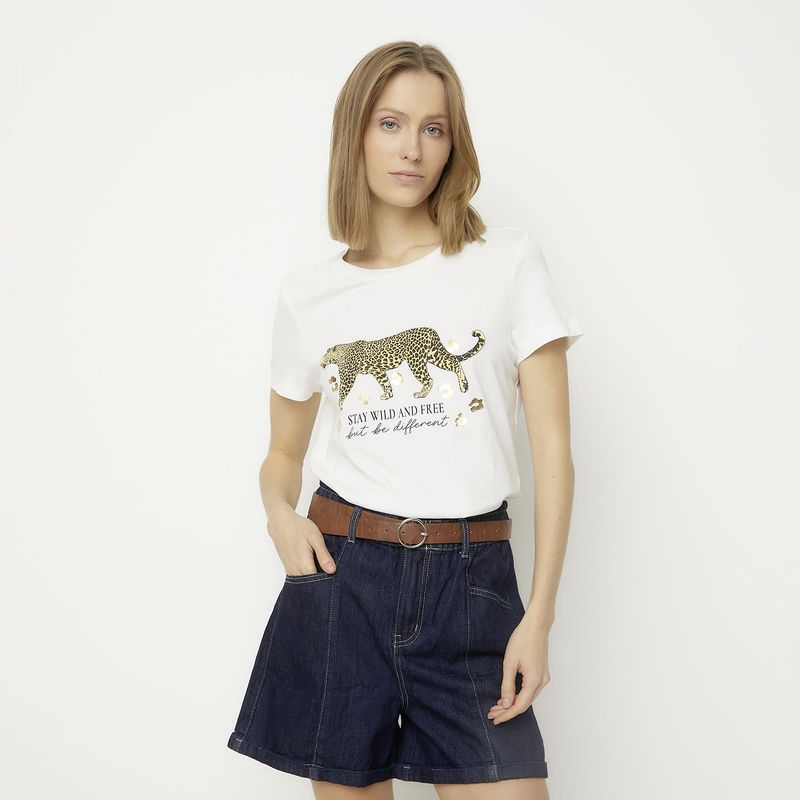 VERO MODA - Polera Estampada 100% Algodón Mujer Vero Moda