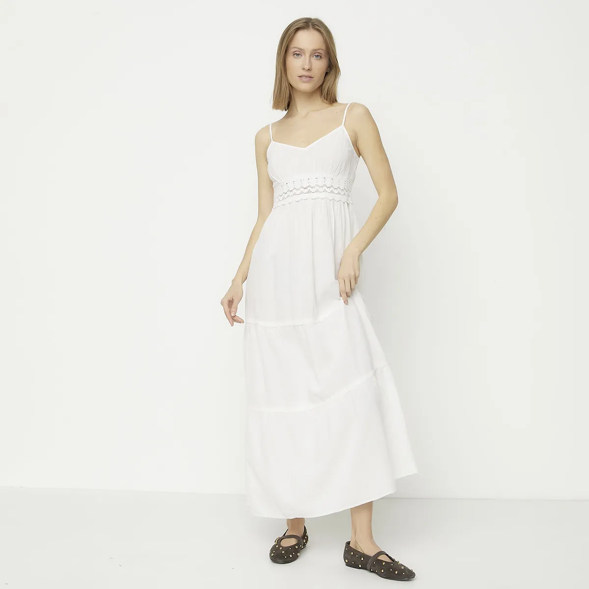 VERO MODA - Vestido Largo Tirantes 100% Algodón Mujer Vero Moda