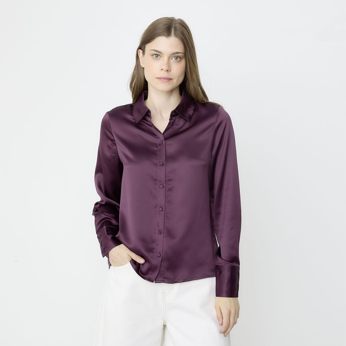 VERO MODA - Blusa Abotonada Con Cuello Mujer Vero Moda