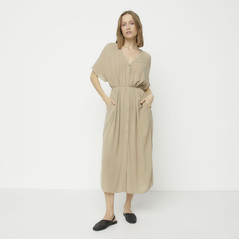 VERO MODA - Vestido Largo Abotonado Mujer Vero Moda