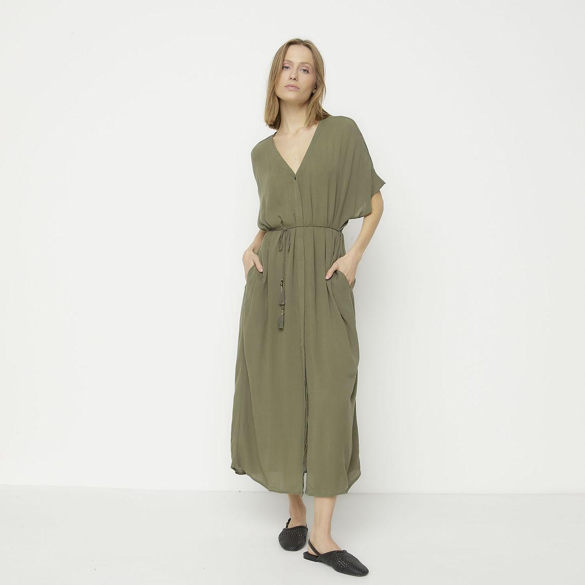 VERO MODA - Vestido Largo Abotonado Mujer Vero Moda