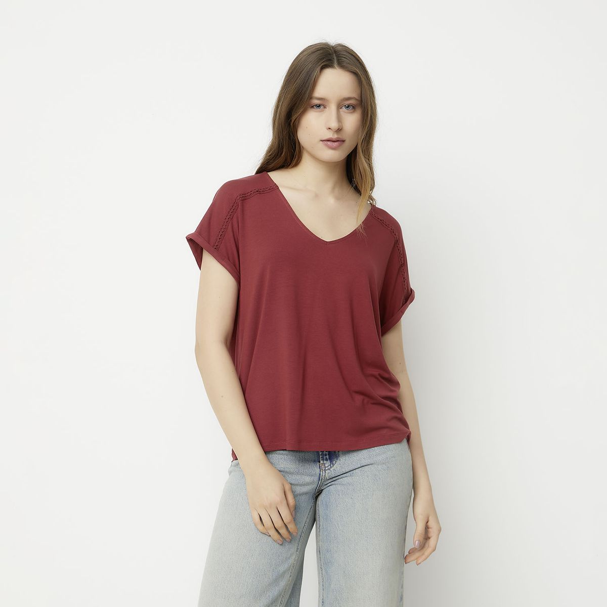 VERO MODA - Polera Manga Corta Cuello Redondo Mujer Vero Moda