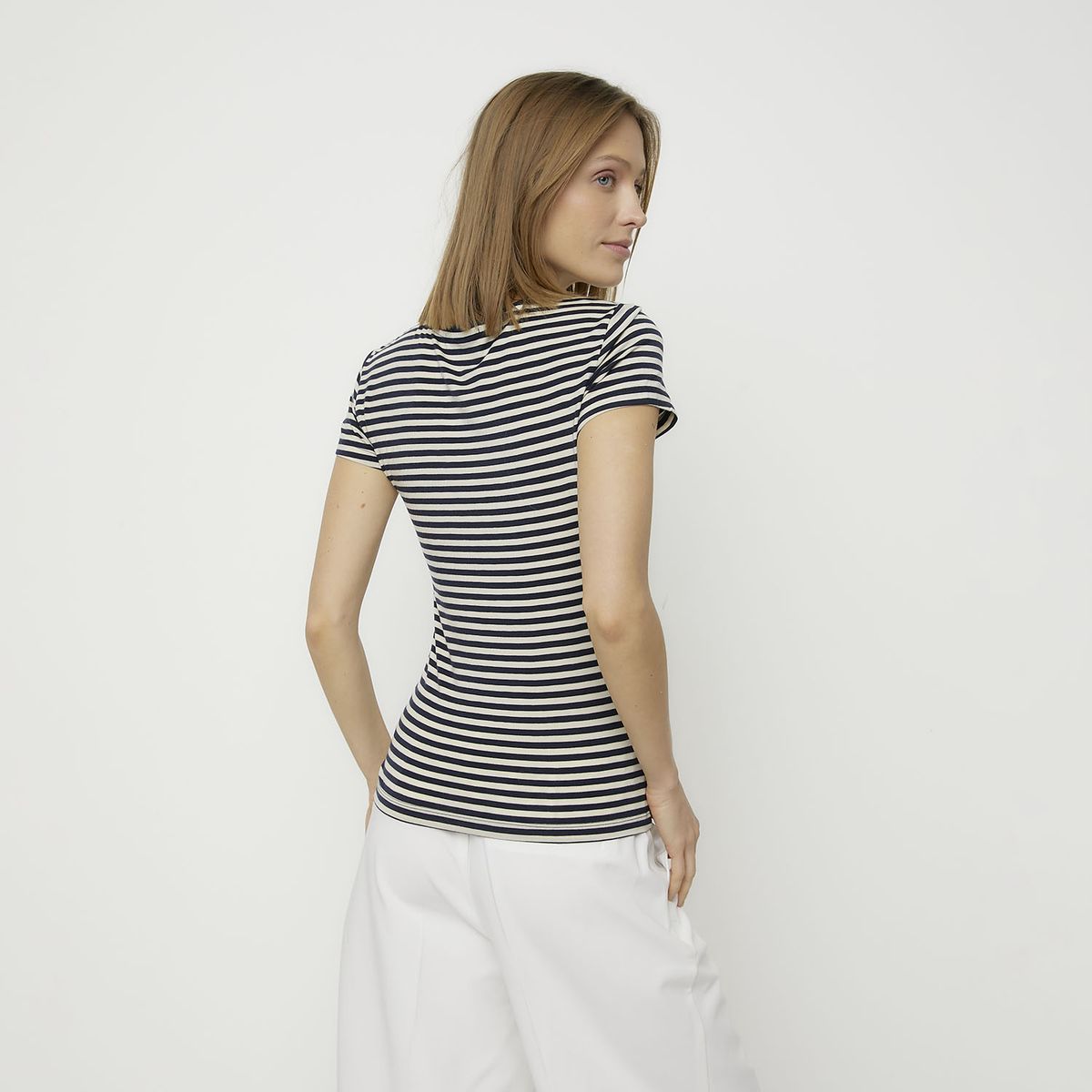 VERO MODA - Polera Rayas Manga Corta Mujer Vero Moda