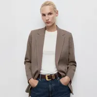 Blazer Cruzada Micro Pata De Gallo Mujer