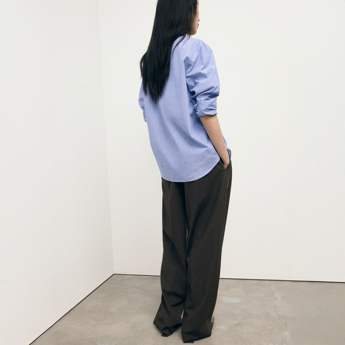 MANGO - Blusa Recta Mezcla Algodón Y Lyocell Mujer Mango