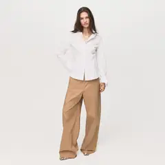 MANGO - Camisa Popelín Algodón Mujer