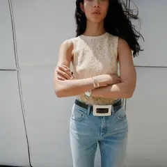 MANGO - Polera Punto Calado Mujer