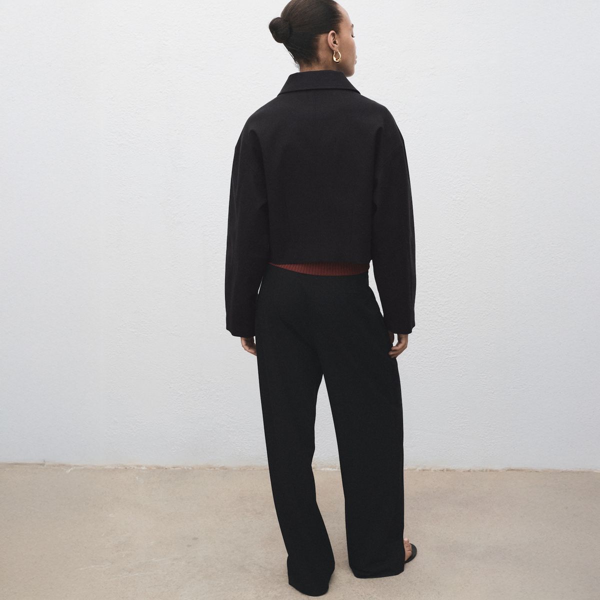 MANGO - Chaqueta Crop Bolsillos Mujer Mango