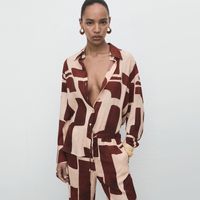 Blusa Estampado Geométrico Mujer