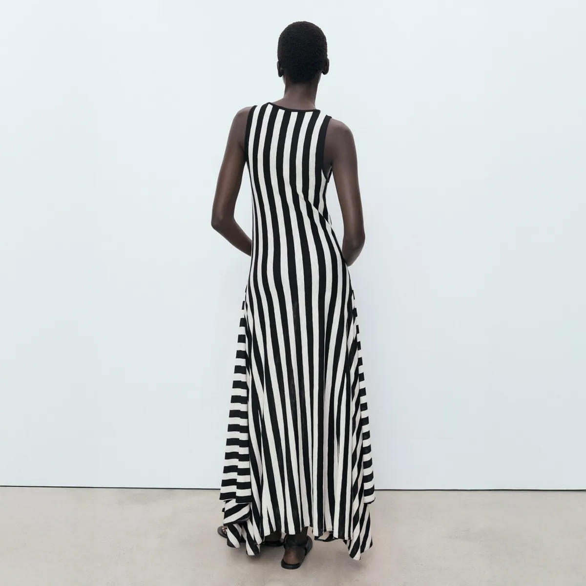 MANGO - Vestido Punto Bajo Asimétrico Mango Mujer