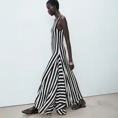 MANGO - Vestido Punto Bajo Asimétrico Mujer