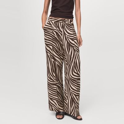 Imagen 1 del producto Pantalón Recto Pinzas Cebra Mujer