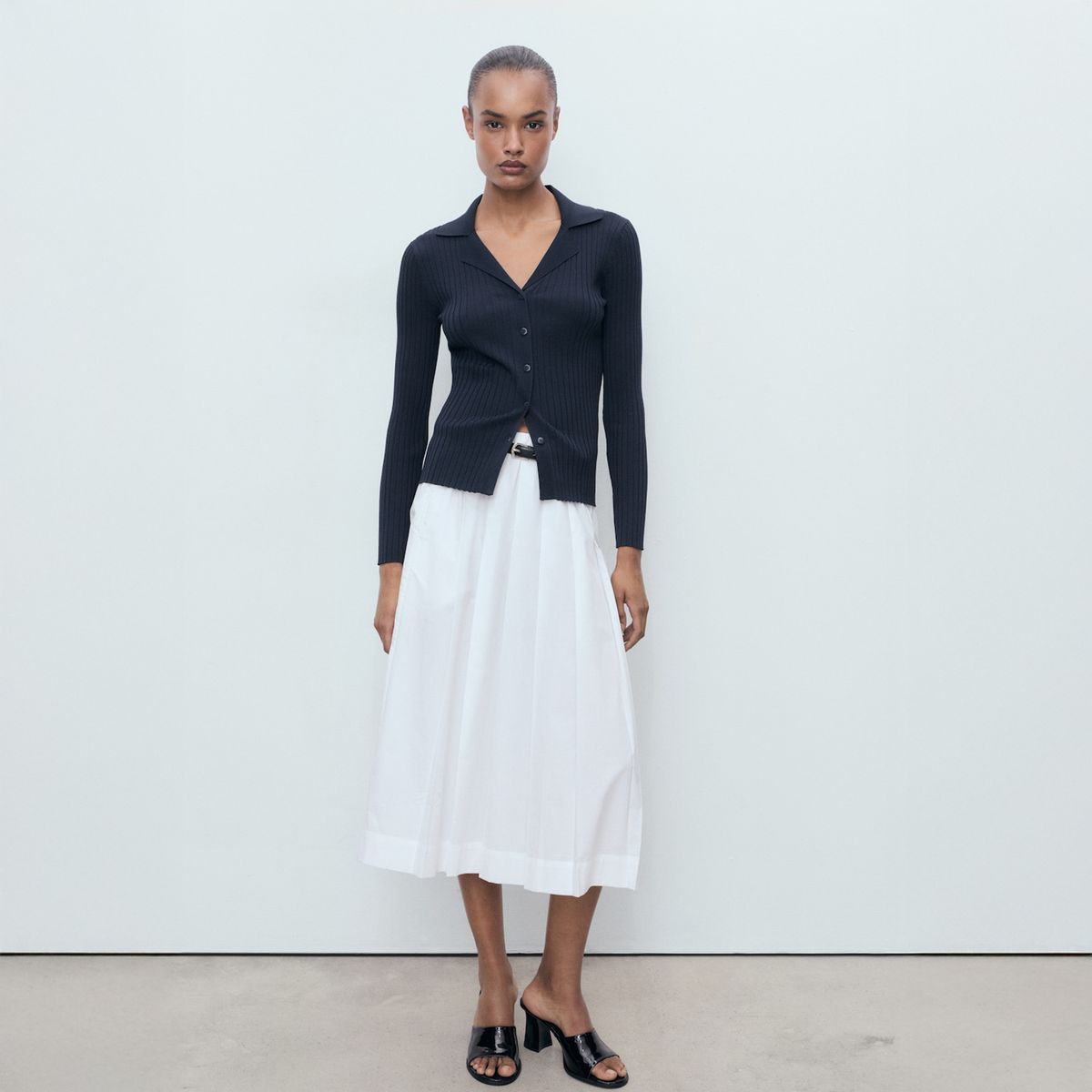 MANGO - Chaleco Solapas Canalé Mujer Mango