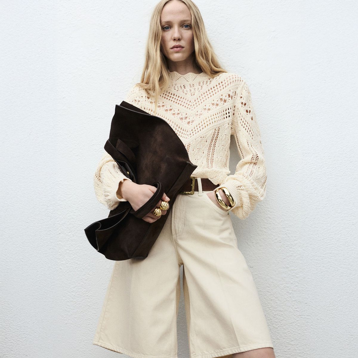 MANGO - Sweater Punto Detalles Calados Mujer Mango