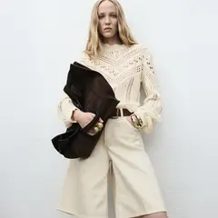 MANGO - Sweater Punto Detalles Calados Mujer