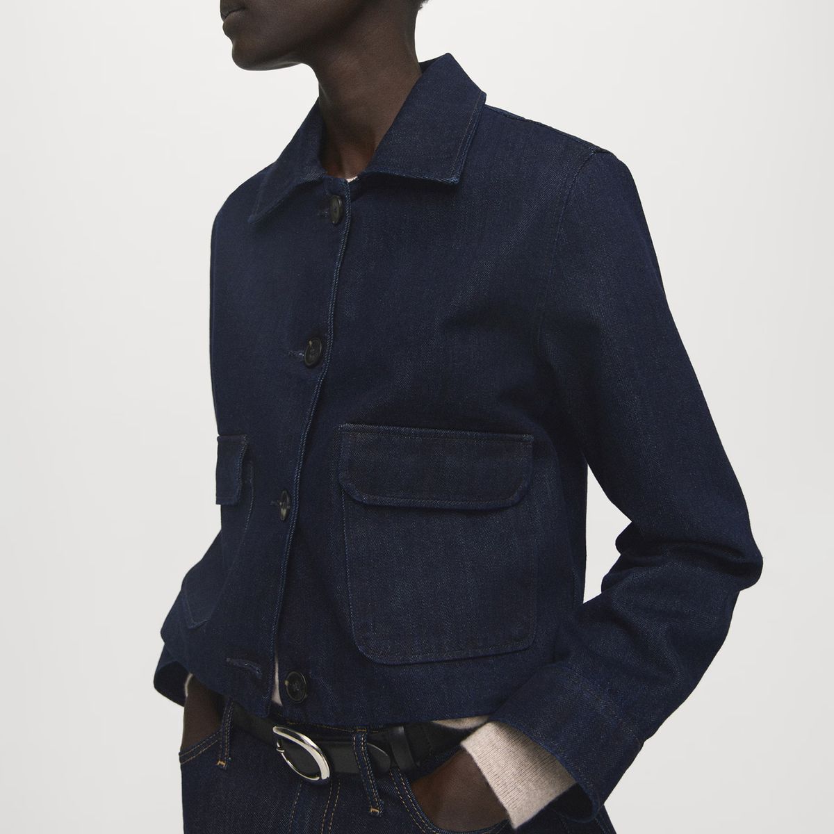 MANGO - Chaqueta Denim Bolsillos Mujer Mango