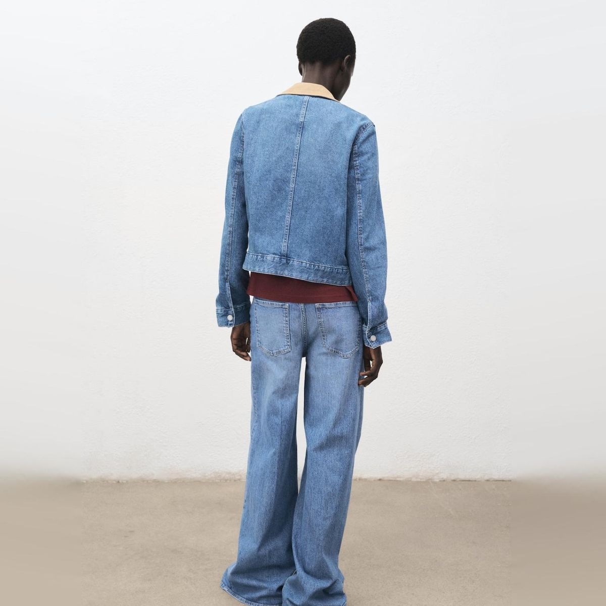 MANGO - Chaqueta Vaquera Cuello Pana Mujer Mango