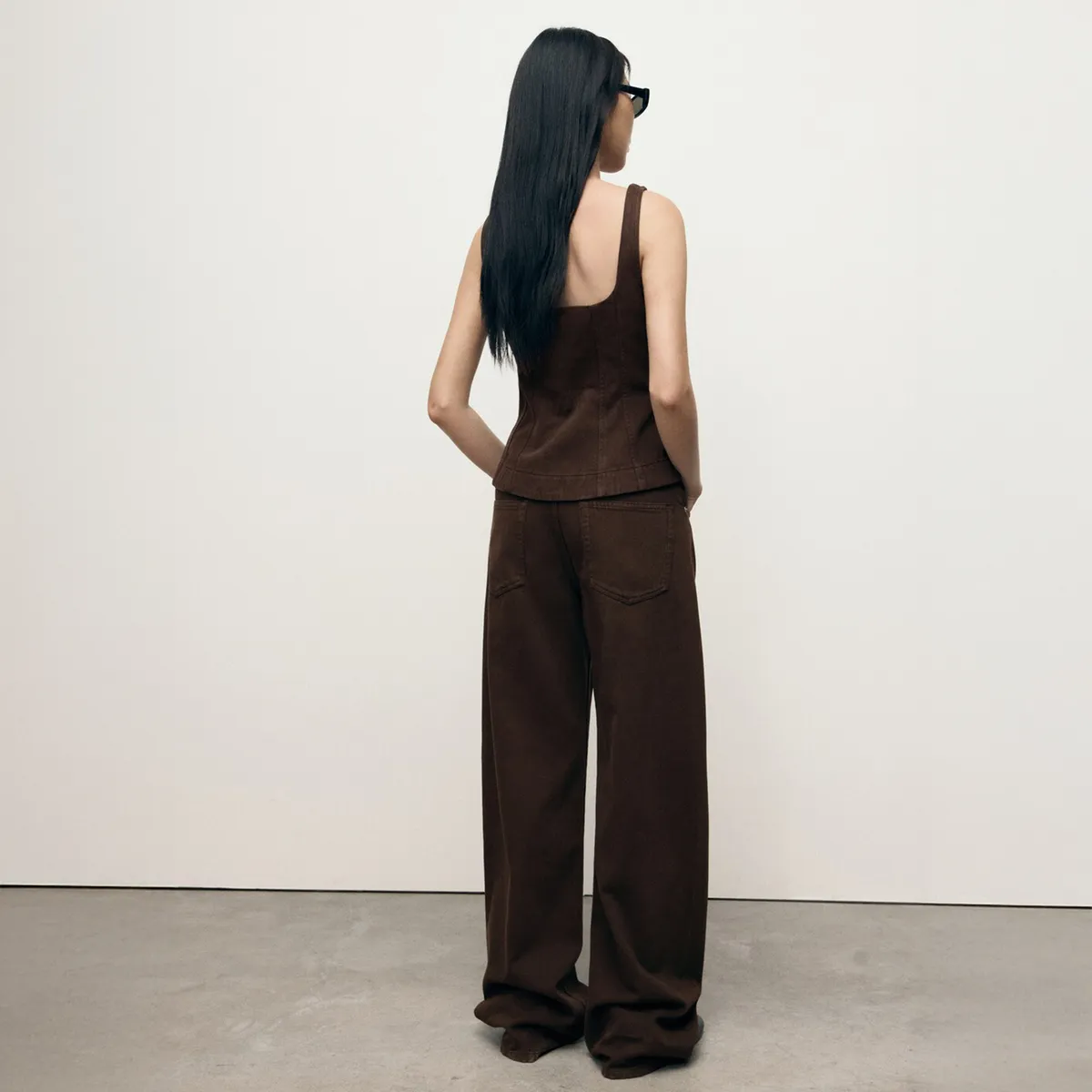 MANGO - Top Denim Evasé Mujer Mango