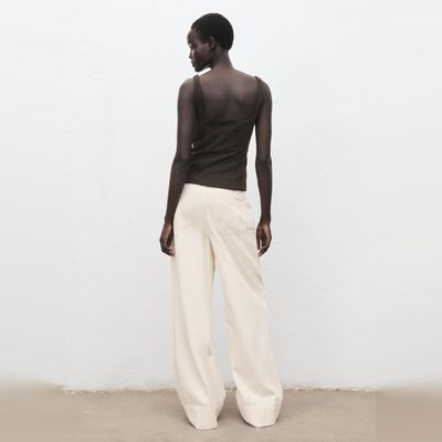 Imagen 2 del producto Pantalón Denim Wide Leg Costuras Mujer