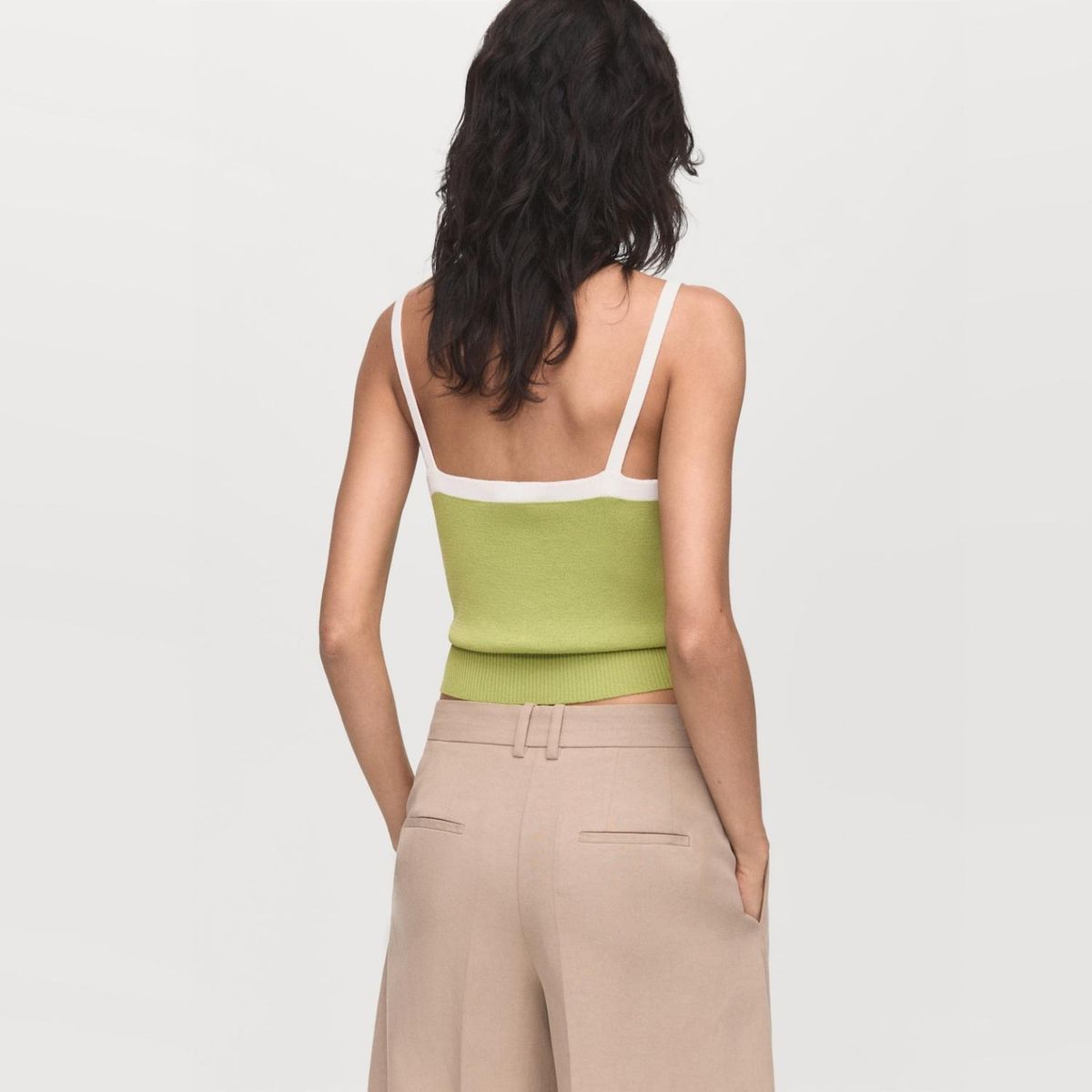 MANGO - Polera Punto Espalda Cruzada Mujer Mango