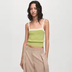 MANGO - Polera Punto Espalda Cruzada Mujer