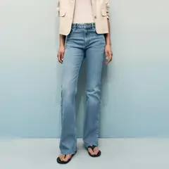 MANGO - Jeans Fiona Flare Tiro Medio Mujer