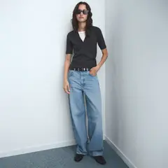 MANGO - Jeans Balloon Tiro Medio Mujer