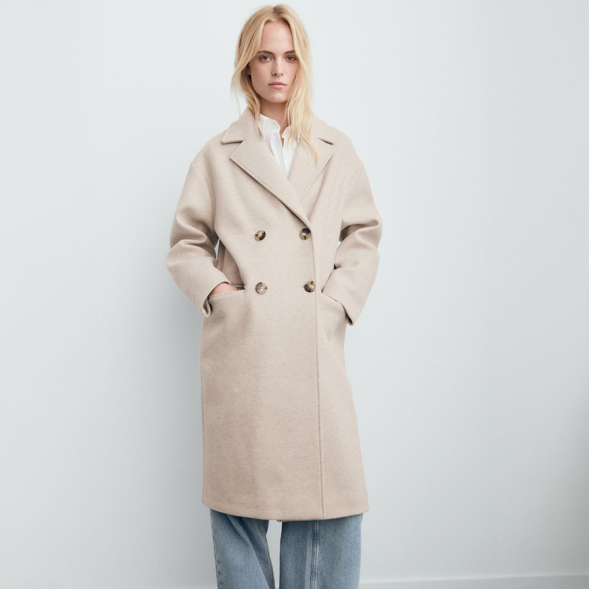 MANGO - Abrigo Largo Mujer Mango