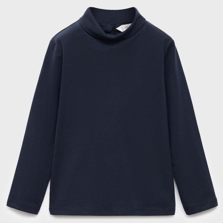 MANGO KIDS Polera Cuello Alto Bebé Niño Mango