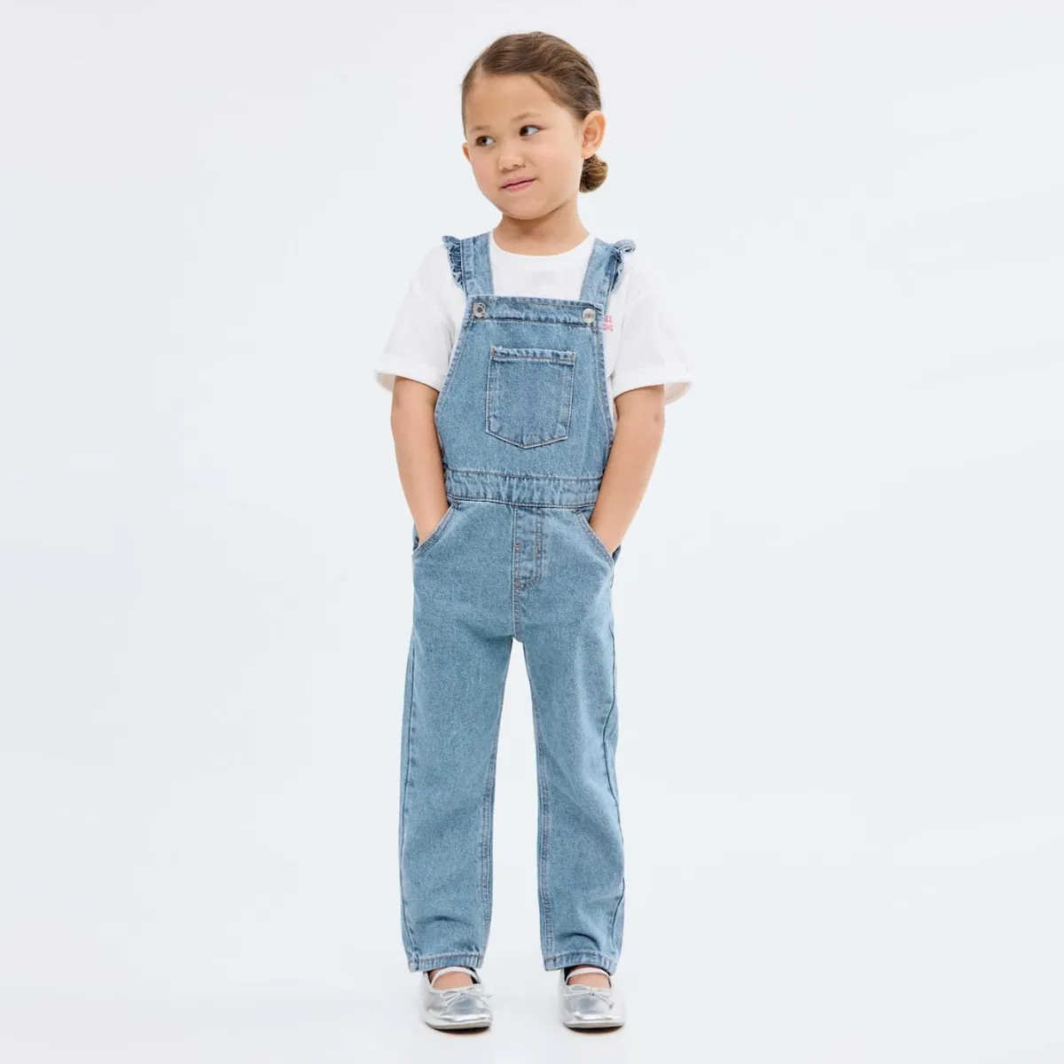 MANGO KIDS - Peto Denim Volantes Bebé Niña Mango